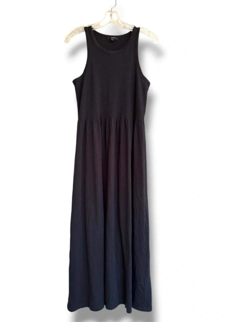 J. Crew Black Cotton Knit Sleeveless Maxi Dress Size XS